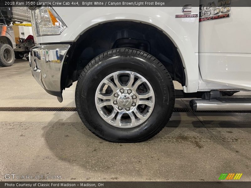 Bright White / Canyon Brown/Light Frost Beige 2018 Ram 3500 Laramie Crew Cab 4x4