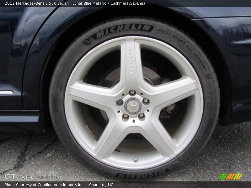 Lunar Blue Metallic / Cashmere/Savanna 2012 Mercedes-Benz S 550 Sedan