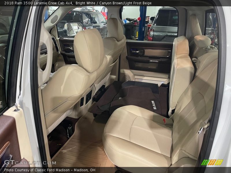 Bright White / Canyon Brown/Light Frost Beige 2018 Ram 3500 Laramie Crew Cab 4x4