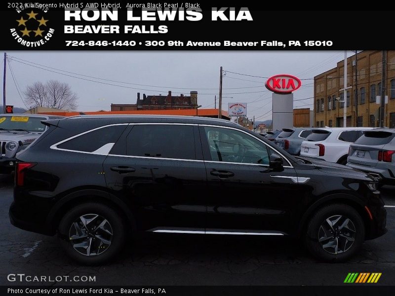 Aurora Black Pearl / Black 2022 Kia Sorento Hybrid S AWD Hybrid