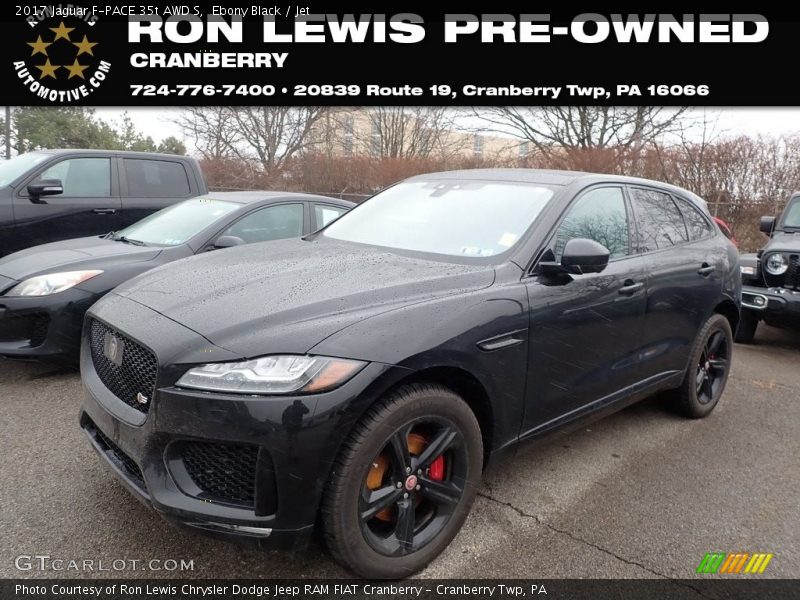 Ebony Black / Jet 2017 Jaguar F-PACE 35t AWD S