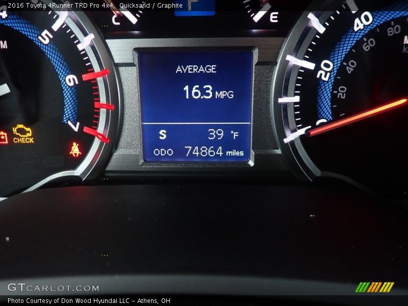 Quicksand / Graphite 2016 Toyota 4Runner TRD Pro 4x4