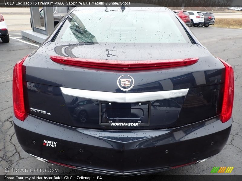 Sapphire Blue Metallic / Shale/Cocoa 2013 Cadillac XTS Premium AWD