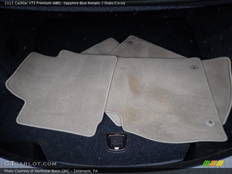 Sapphire Blue Metallic / Shale/Cocoa 2013 Cadillac XTS Premium AWD
