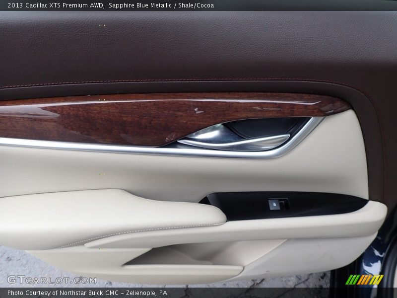 Sapphire Blue Metallic / Shale/Cocoa 2013 Cadillac XTS Premium AWD