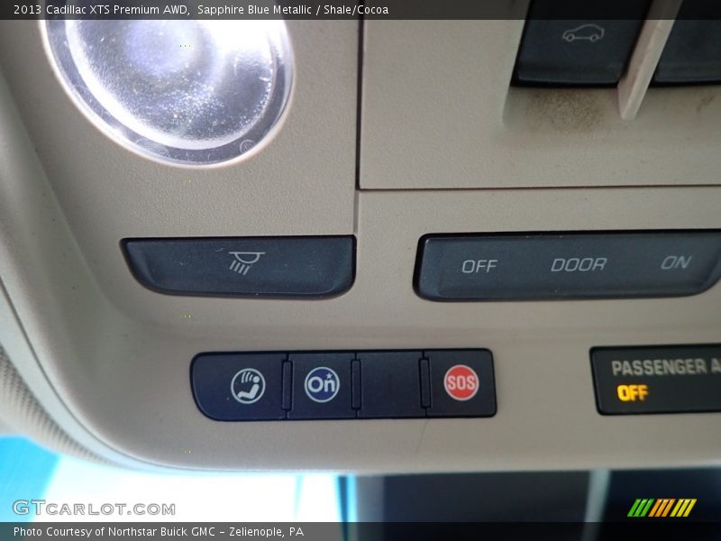 Sapphire Blue Metallic / Shale/Cocoa 2013 Cadillac XTS Premium AWD