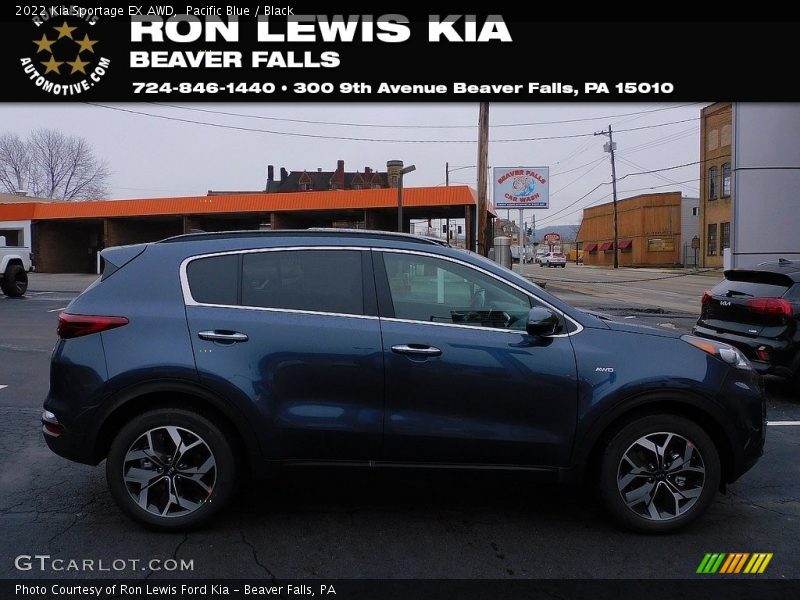 Pacific Blue / Black 2022 Kia Sportage EX AWD