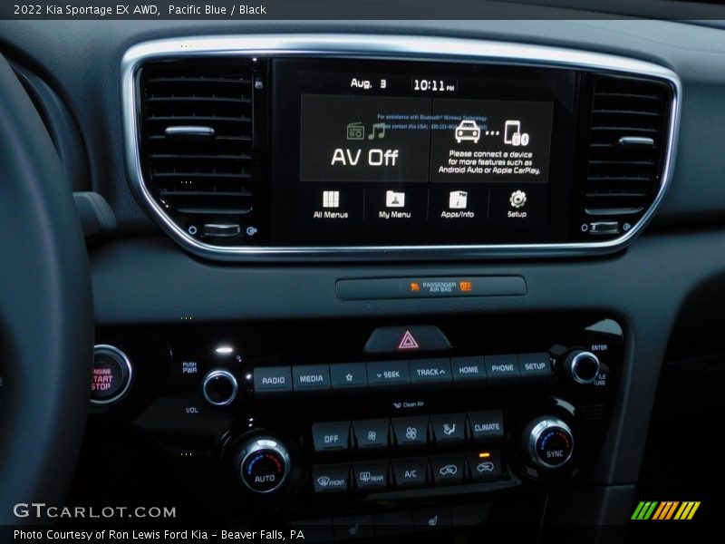 Pacific Blue / Black 2022 Kia Sportage EX AWD