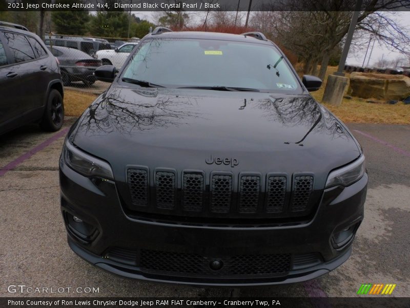 Diamond Black Crystal Pearl / Black 2021 Jeep Cherokee Altitude 4x4