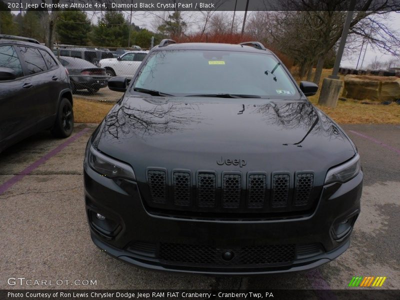 Diamond Black Crystal Pearl / Black 2021 Jeep Cherokee Altitude 4x4