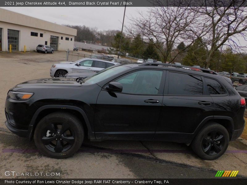 Diamond Black Crystal Pearl / Black 2021 Jeep Cherokee Altitude 4x4