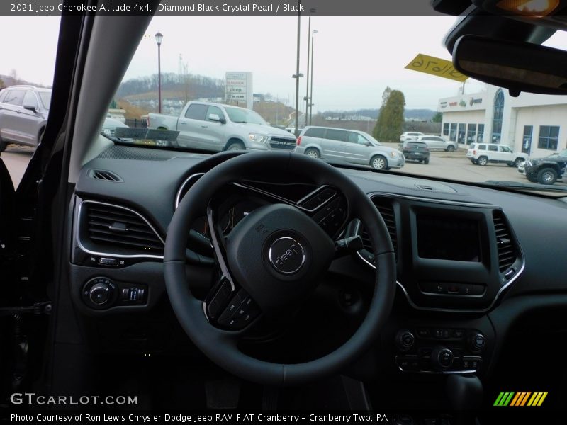 Diamond Black Crystal Pearl / Black 2021 Jeep Cherokee Altitude 4x4