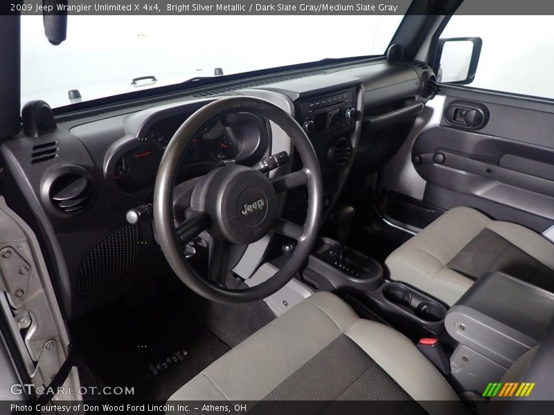 Bright Silver Metallic / Dark Slate Gray/Medium Slate Gray 2009 Jeep Wrangler Unlimited X 4x4
