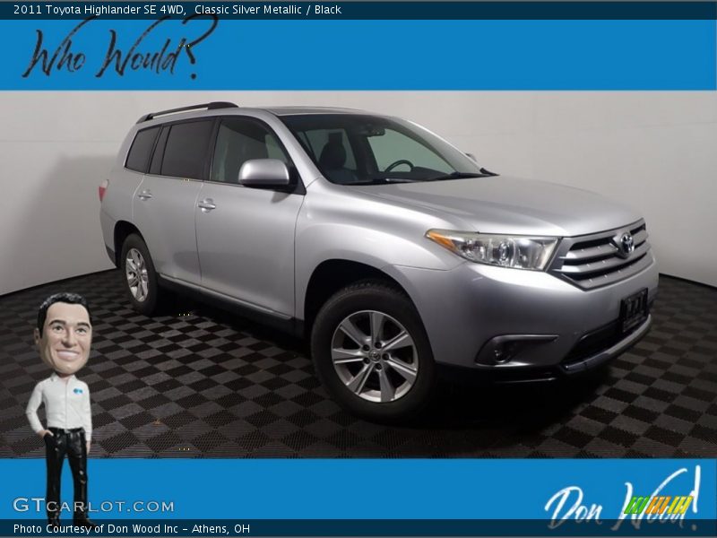 Classic Silver Metallic / Black 2011 Toyota Highlander SE 4WD
