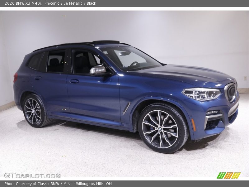 Phytonic Blue Metallic / Black 2020 BMW X3 M40i