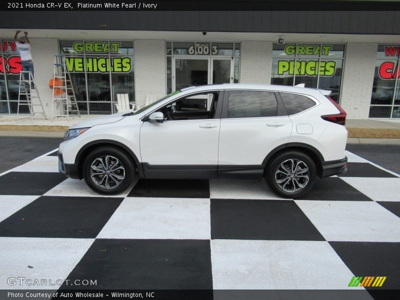 Platinum White Pearl / Ivory 2021 Honda CR-V EX