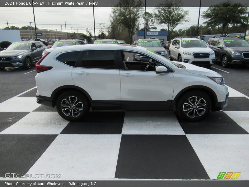 Platinum White Pearl / Ivory 2021 Honda CR-V EX
