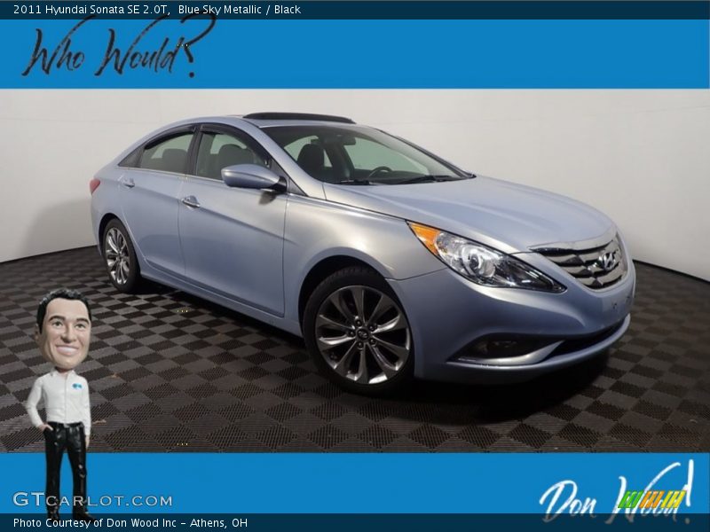 Blue Sky Metallic / Black 2011 Hyundai Sonata SE 2.0T