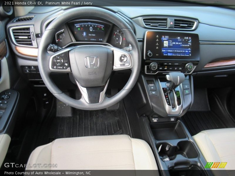 Platinum White Pearl / Ivory 2021 Honda CR-V EX