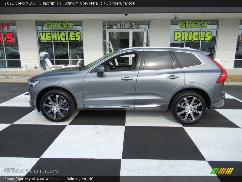 Osmium Grey Metallic / Blonde/Charcoal 2021 Volvo XC60 T5 Inscription