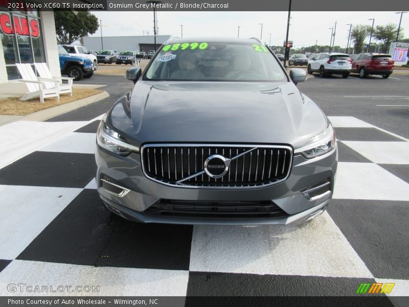 Osmium Grey Metallic / Blonde/Charcoal 2021 Volvo XC60 T5 Inscription