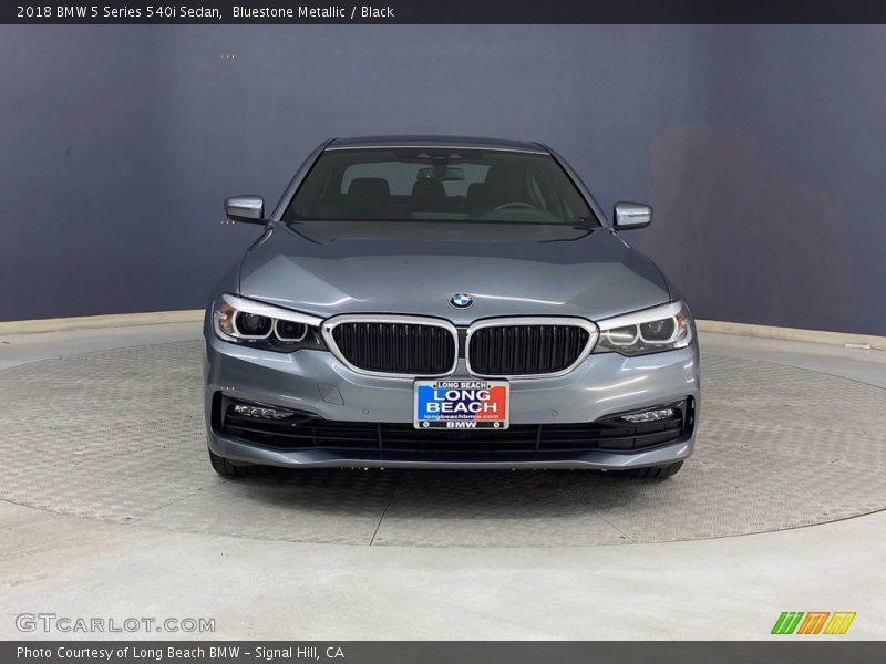 Bluestone Metallic / Black 2018 BMW 5 Series 540i Sedan