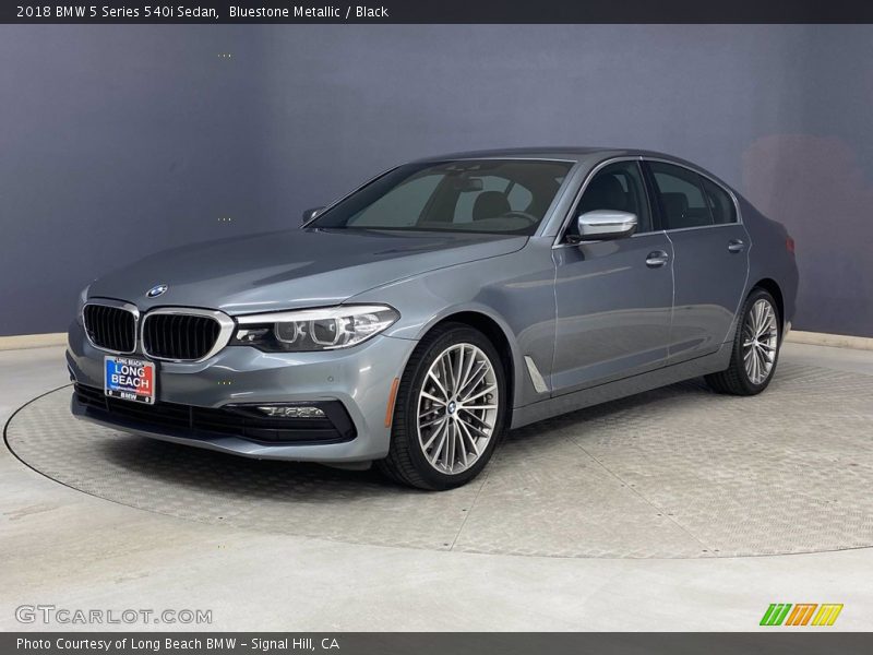 Bluestone Metallic / Black 2018 BMW 5 Series 540i Sedan