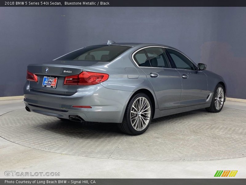Bluestone Metallic / Black 2018 BMW 5 Series 540i Sedan