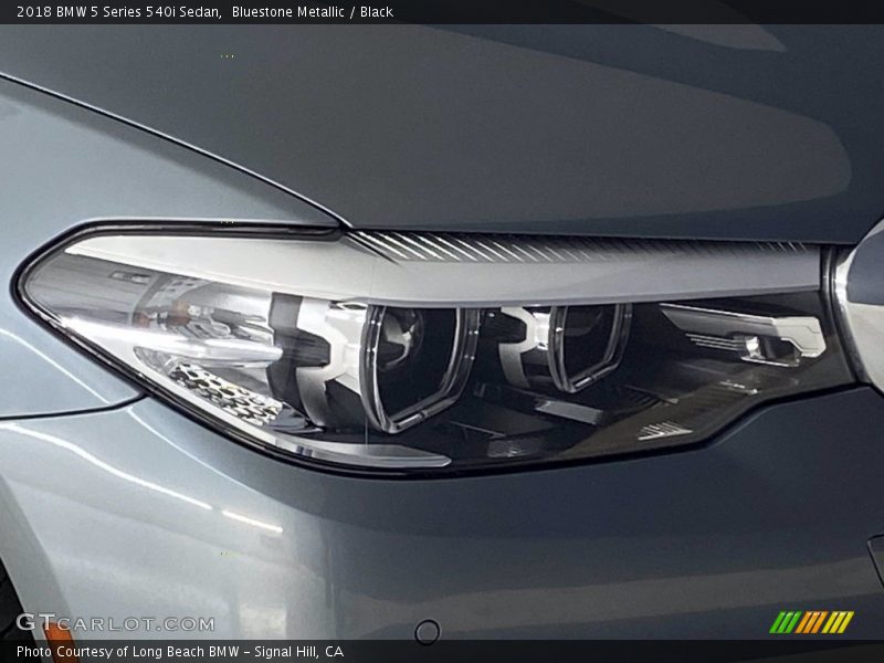 Bluestone Metallic / Black 2018 BMW 5 Series 540i Sedan