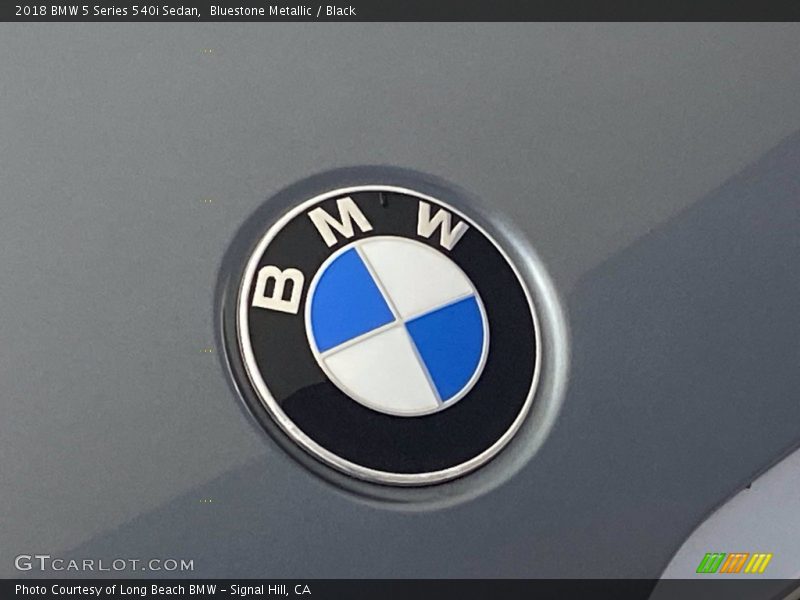 Bluestone Metallic / Black 2018 BMW 5 Series 540i Sedan