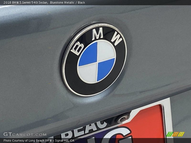 Bluestone Metallic / Black 2018 BMW 5 Series 540i Sedan