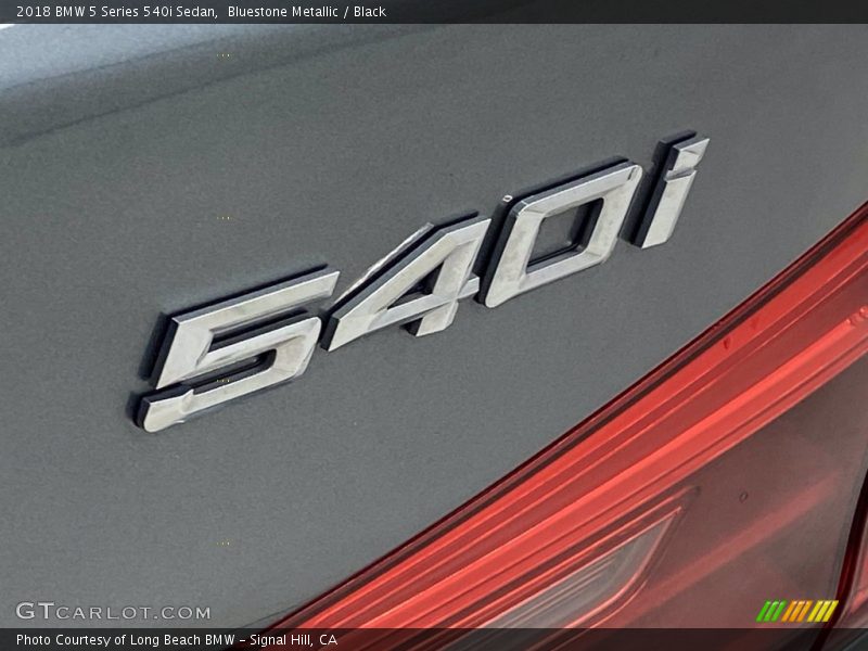 Bluestone Metallic / Black 2018 BMW 5 Series 540i Sedan