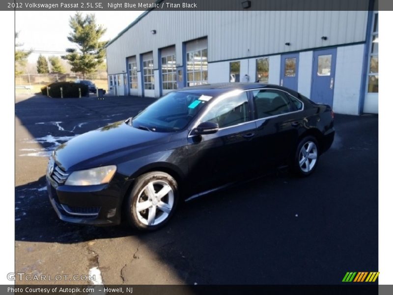 Night Blue Metallic / Titan Black 2012 Volkswagen Passat 2.5L SE