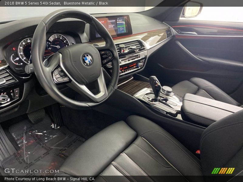 Bluestone Metallic / Black 2018 BMW 5 Series 540i Sedan