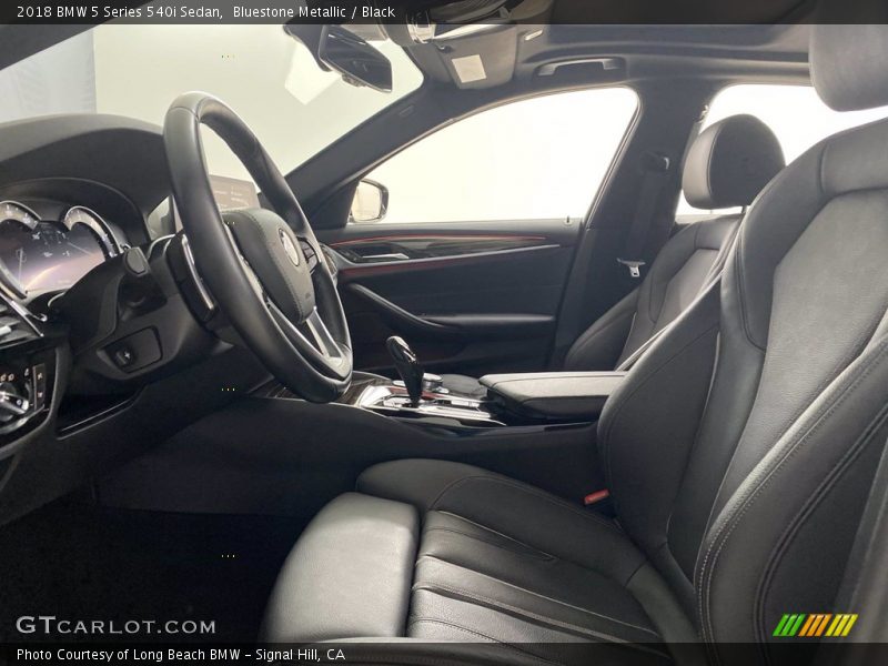 Bluestone Metallic / Black 2018 BMW 5 Series 540i Sedan