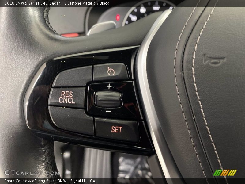 Bluestone Metallic / Black 2018 BMW 5 Series 540i Sedan