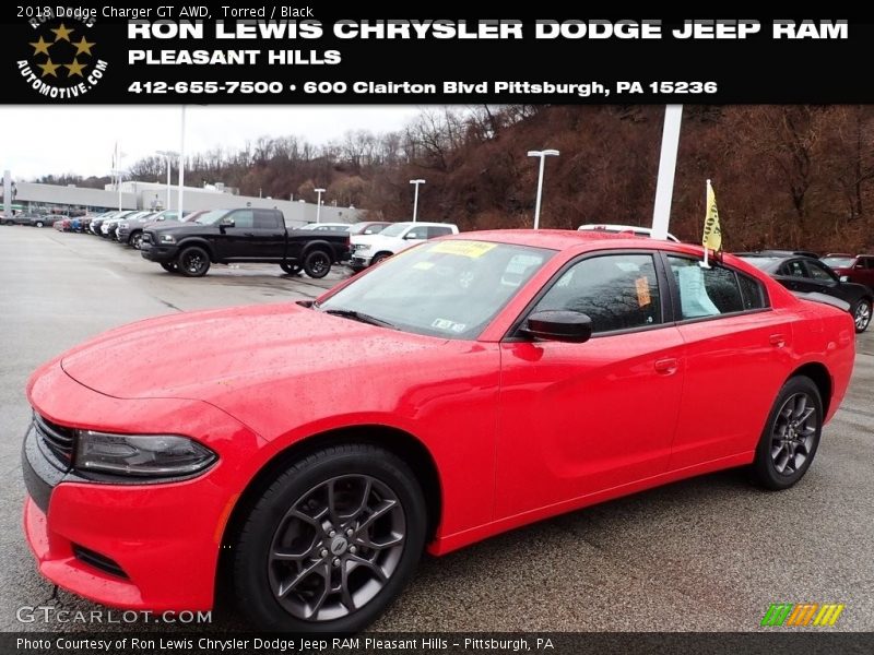 Torred / Black 2018 Dodge Charger GT AWD