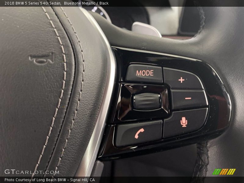 Bluestone Metallic / Black 2018 BMW 5 Series 540i Sedan