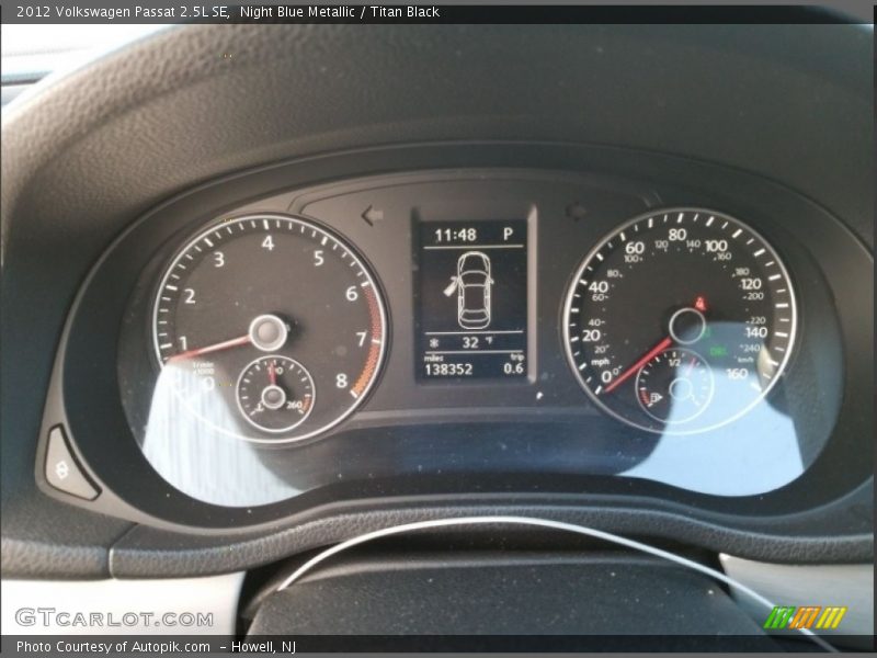 Night Blue Metallic / Titan Black 2012 Volkswagen Passat 2.5L SE