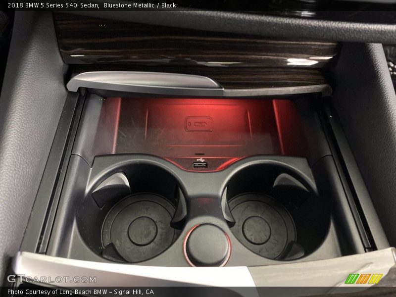 Bluestone Metallic / Black 2018 BMW 5 Series 540i Sedan