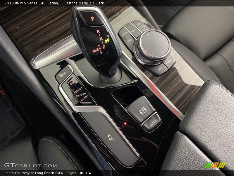 Bluestone Metallic / Black 2018 BMW 5 Series 540i Sedan