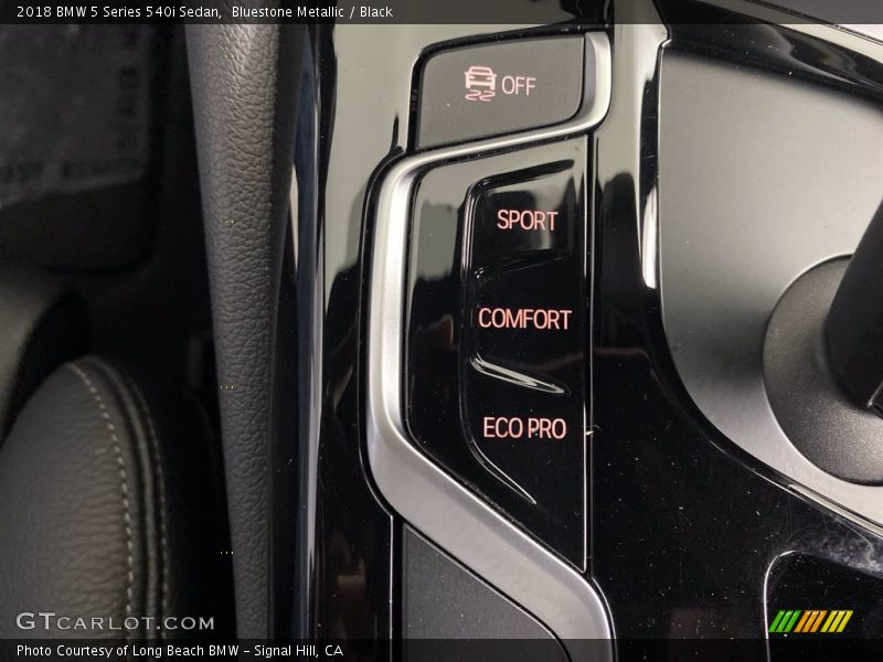 Bluestone Metallic / Black 2018 BMW 5 Series 540i Sedan