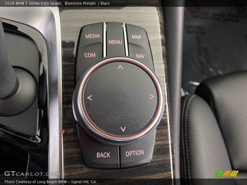 Bluestone Metallic / Black 2018 BMW 5 Series 540i Sedan