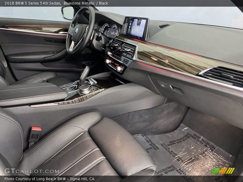 Bluestone Metallic / Black 2018 BMW 5 Series 540i Sedan