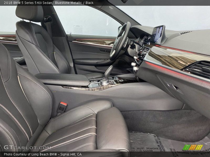 Bluestone Metallic / Black 2018 BMW 5 Series 540i Sedan
