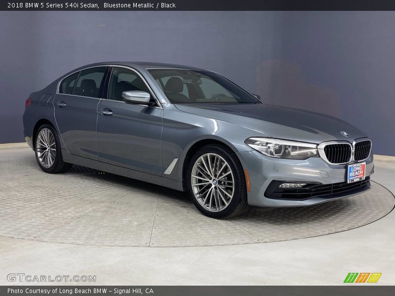 Bluestone Metallic / Black 2018 BMW 5 Series 540i Sedan