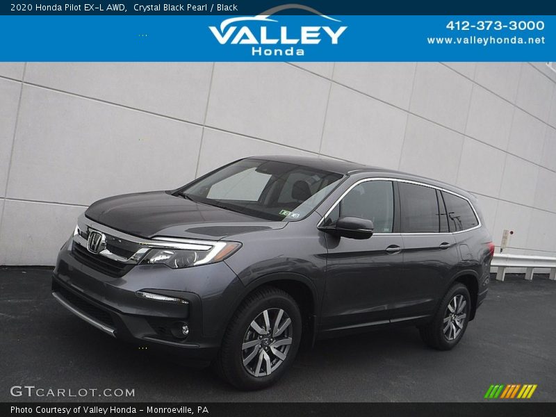 Crystal Black Pearl / Black 2020 Honda Pilot EX-L AWD