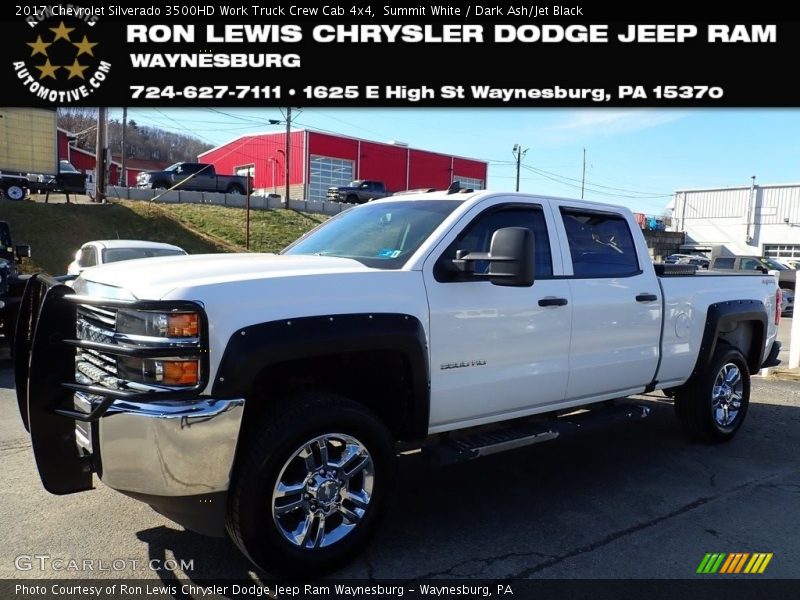 Summit White / Dark Ash/Jet Black 2017 Chevrolet Silverado 3500HD Work Truck Crew Cab 4x4