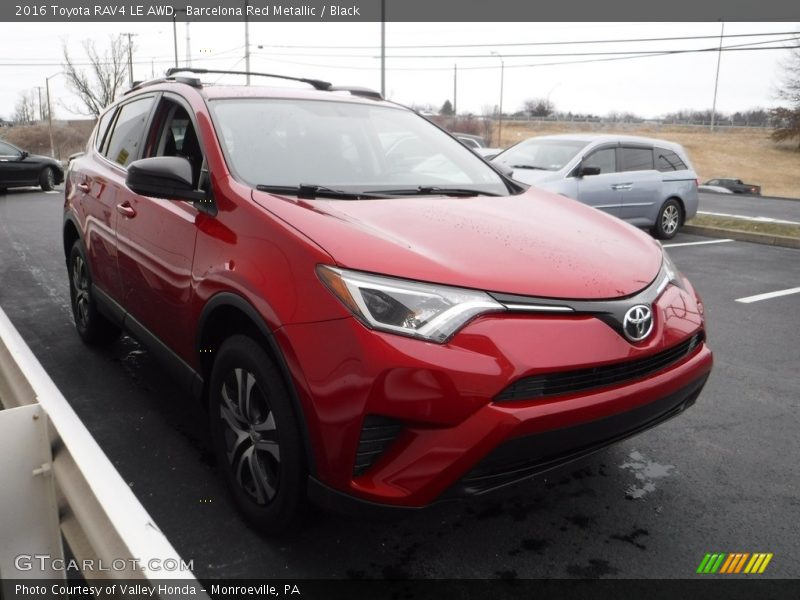Barcelona Red Metallic / Black 2016 Toyota RAV4 LE AWD