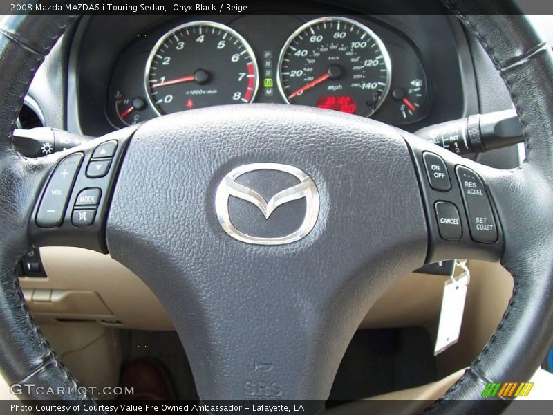Onyx Black / Beige 2008 Mazda MAZDA6 i Touring Sedan